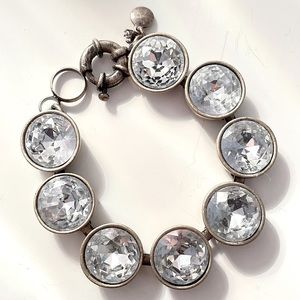 J. Crew Bezel Set Crystal Bracelet
